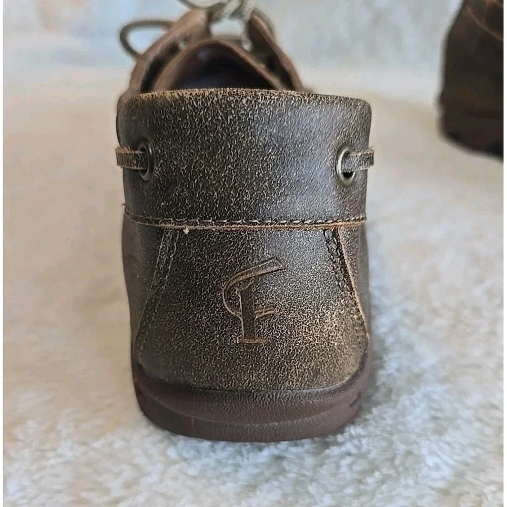 Ferrari Men's Loafers Moccasins‎ Shoes Brown Size 11 D Lace-up Leather